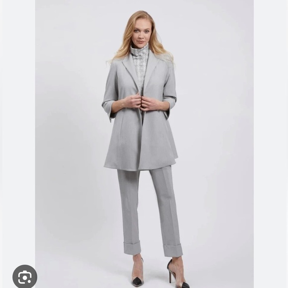 Estelle and Finn Silver Swing Vest Business Casual Long Vest Professional Jacket - Picture 1 of 11